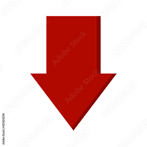Free Download Red Down Arrow - GFXLoad