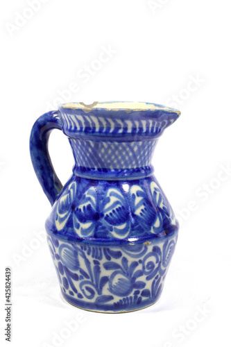 Vintage Cup or Jar Vase On A White Background for Decoration