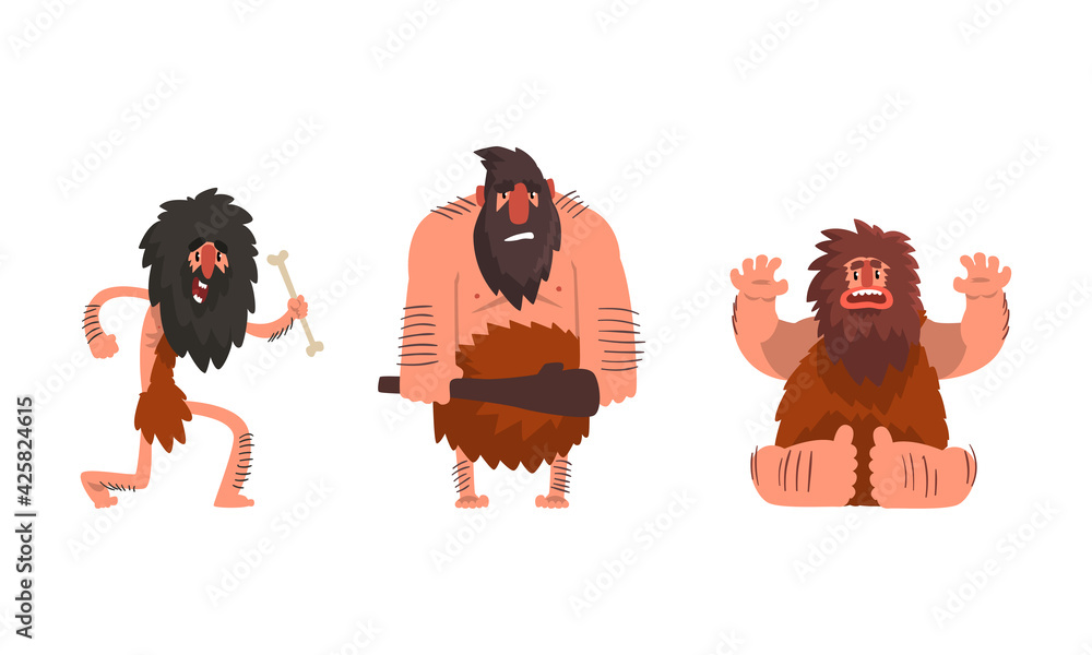 Primitive Caveman Characters Set, Funny Stone Age Archaic Men Cartoon Vector Illustration Stock Vector | Adobe Stock Primitive Caveman Characters Set, Funny Stone Age Archaic Men Cartoon Vector Illustration Stock Vector | Adobe Stock
