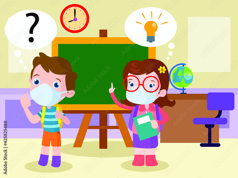 Smart student with idea vector concept for banner, website, illustration, landing page, flyer, etc. Smart student with idea vector concept for banner, website, illustration, landing page, flyer, etc.