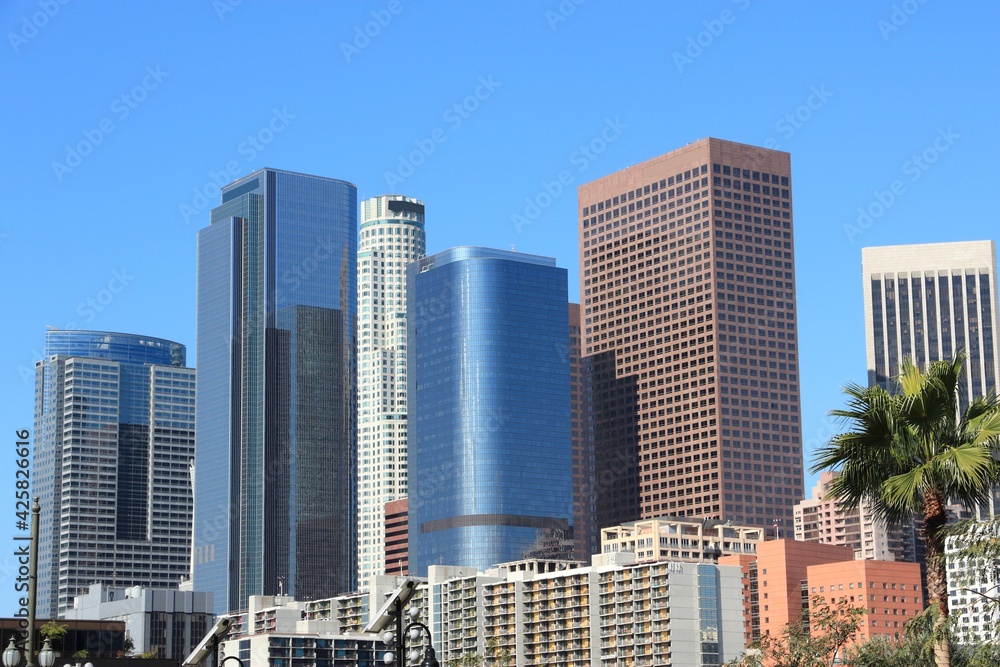 Los Angeles urban skyline