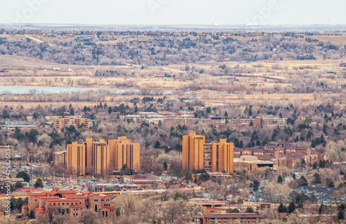 Aerial view of Boulder, Colorado, from Panorama Point in Boulder mountain park © Faina Gurevich