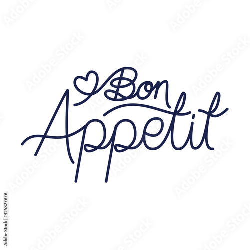 bon appetit lettering