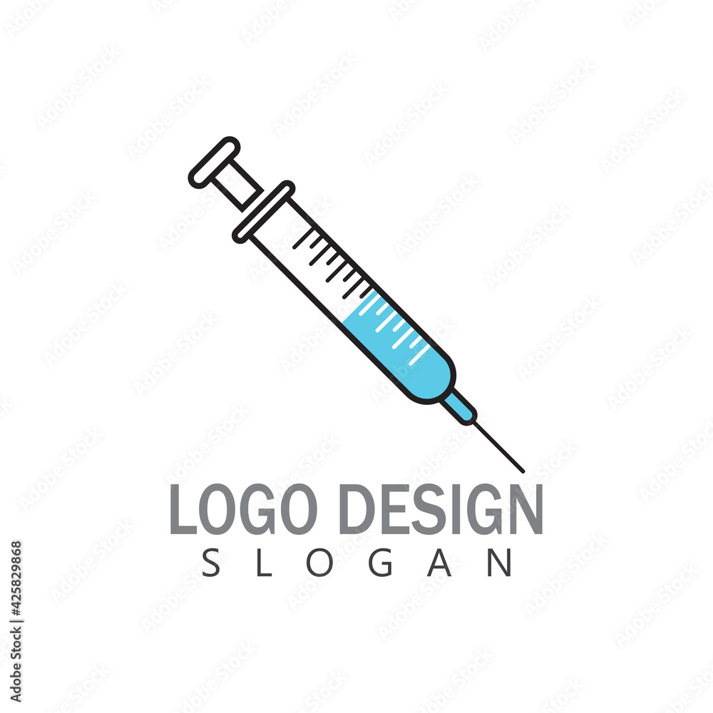 Syringe injection icon vector template and symbol Syringe injection icon vector template and symbol