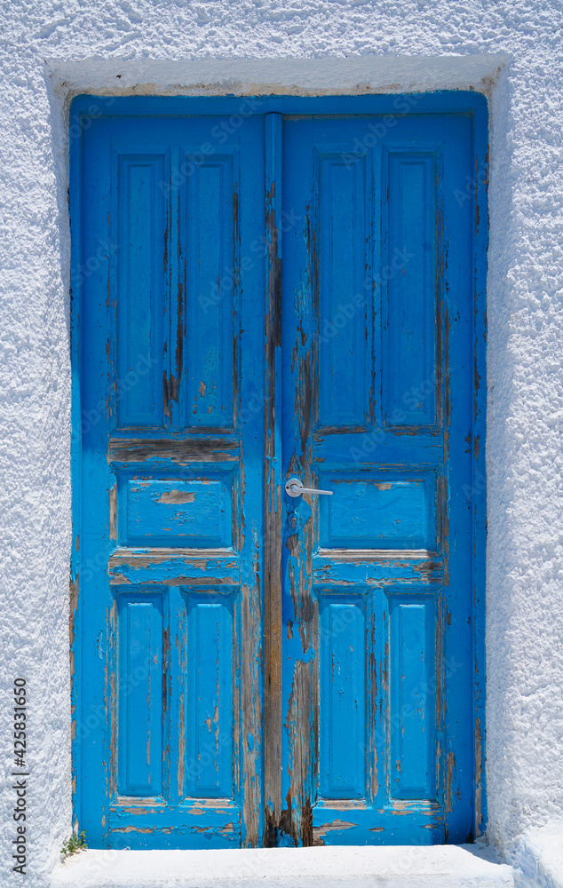 Blue doors, Santorini