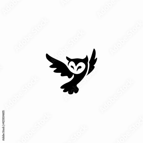 Owl logo vector illustration. Emblem design on white background