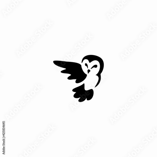 Owl logo vector illustration. Emblem design on white background