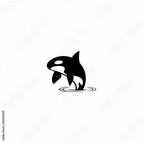 Minimalist unique Whale Killer logo design, perfect for entertainment, 
investments and many creative business company.
