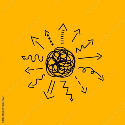 Tangled tangle with arrows