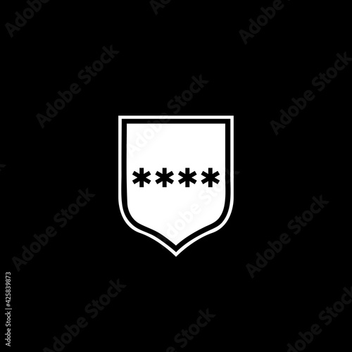 Security icon isolated on dark background 