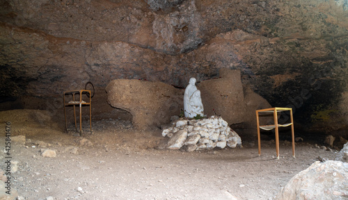 mountain nativity scene located in the gorges of San Julian in the surroundings of the village of Nueno in the province of Huesca, Belén de Peña Guara photo