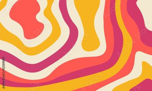 Psychedelic groovy background. Colorful abstract background. Vector illustration.