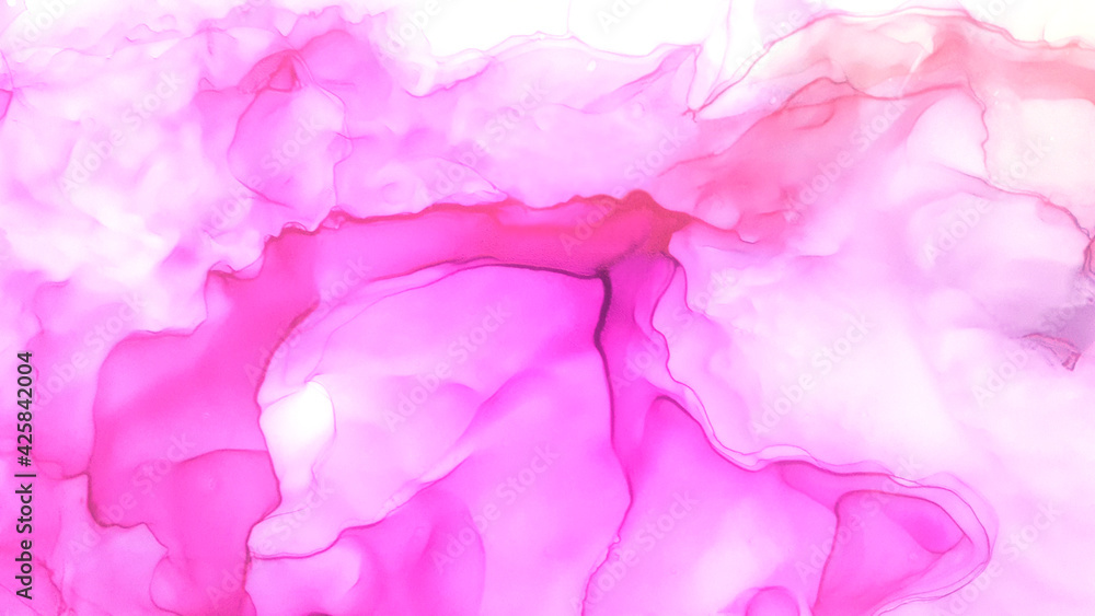Fototapeta premium A modern concept. Pink holiday parchment. Pink Fun Flow.