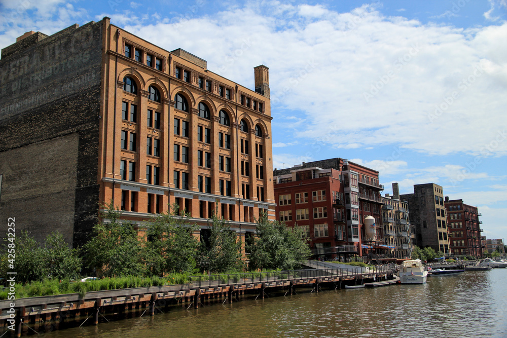 buildings on the Milwaukee river