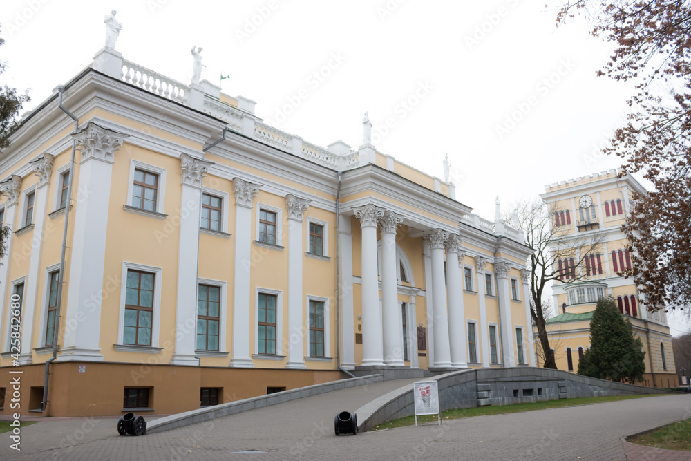 The Gomel palace-park architectural ensemble (XVIII - XIX centuries). The Rumyantsev-Paskevich Residence. Nowadays it houses the Gomel History Museum. Gomel, Belarus. 