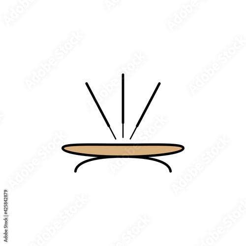 incense sticks, spa outline icon. Signs and symbols can be used for web, logo, mobile app, UI, UX