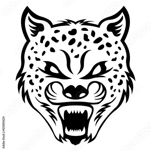  Download this premium glyph icon of leopard face