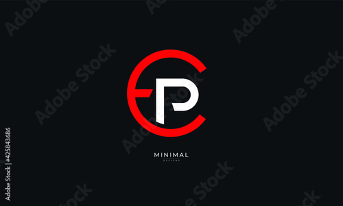 Alphabet letter icon logo EP