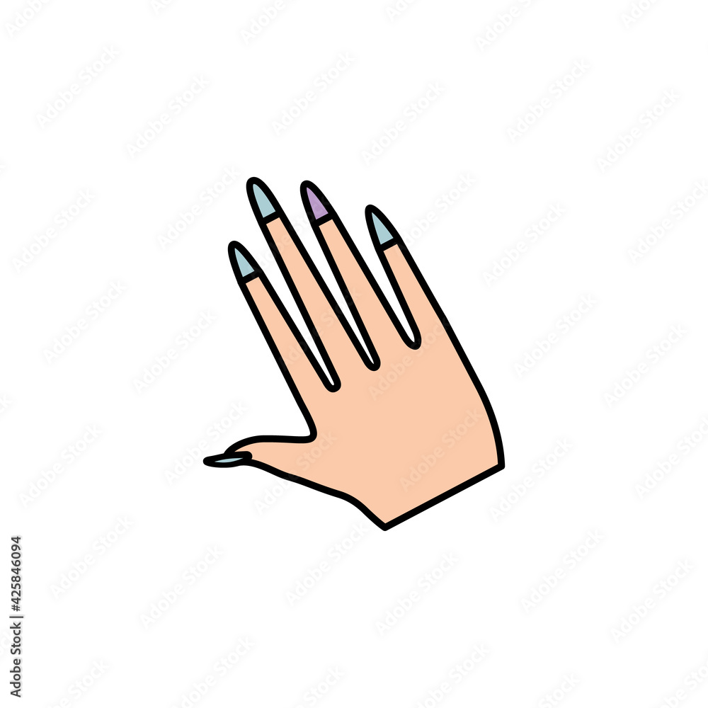 hand of human outline icon. Signs and symbols can be used for web, logo, mobile app, UI, UX hand of human outline icon. Signs and symbols can be used for web, logo, mobile app, UI, UX