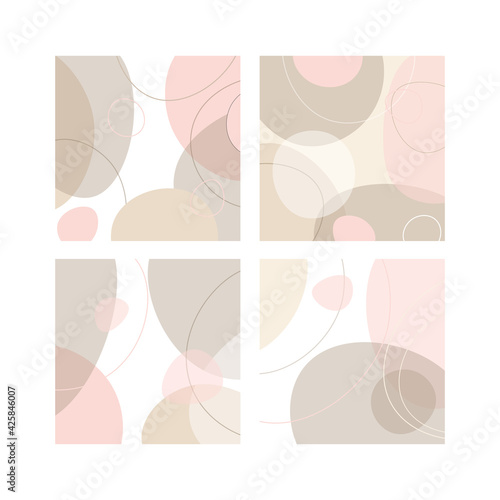 Background with organic smooth flat shapes