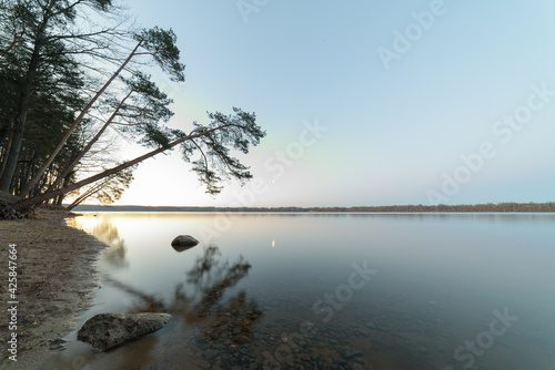 Wonderful spring morning by Kaunas lagoon. photo