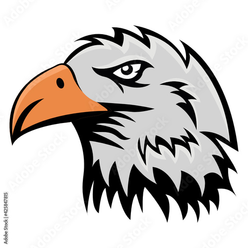 
Download this premium glyph icon of eagle face

