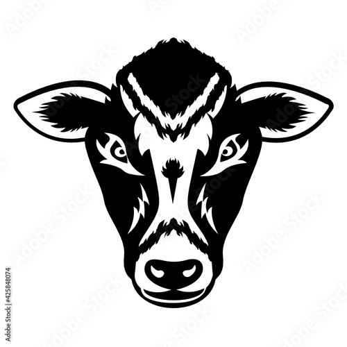  Download this premium glyph icon of cow face