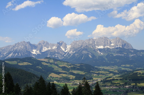 Österreich, Tirol, Wilder Kaiser mit Elmauer Halt im Umkreis von Kitzbühel