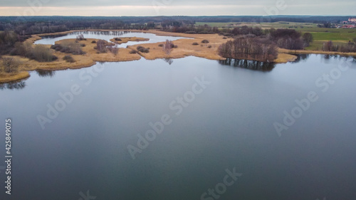 Dresden Dippelsdorf lake in the evening photo