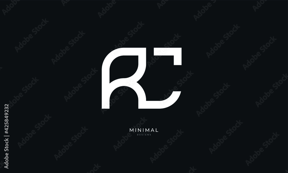 Alphabet letter icon logo RC Alphabet letter icon logo RC