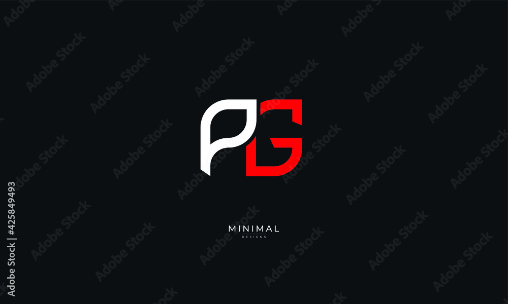 Alphabet letter icon logo PG Alphabet letter icon logo PG