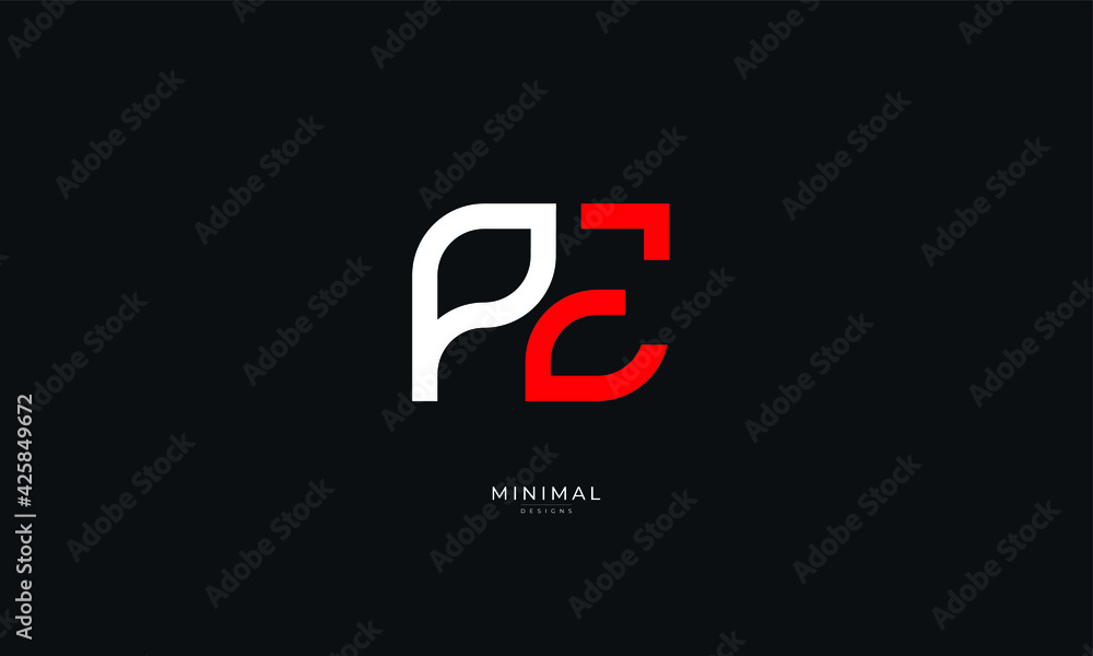 Alphabet letter icon logo PE Alphabet letter icon logo PE