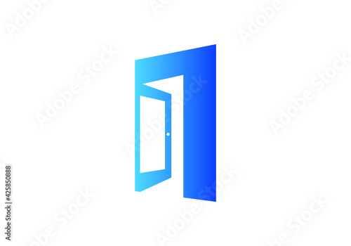 door logo design inspiration. Vector real estate business logo.