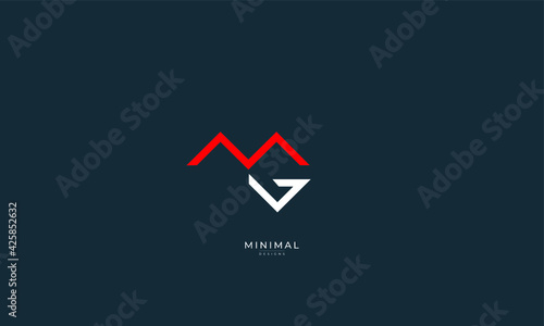 Alphabet letter icon logo MG