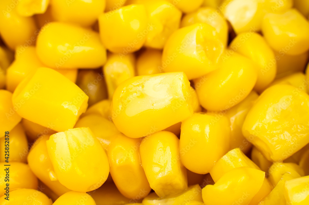Canned Yellow Corn seeds background. Close up, macro photo. Canned Yellow Corn seeds background. Close up, macro photo.
