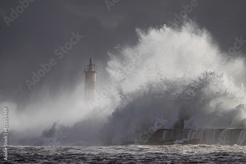 Stormy wave splash