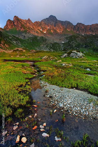 Alpine landscape in the Fagaras Mountains, Romania, Europe © Rechitan Sorin