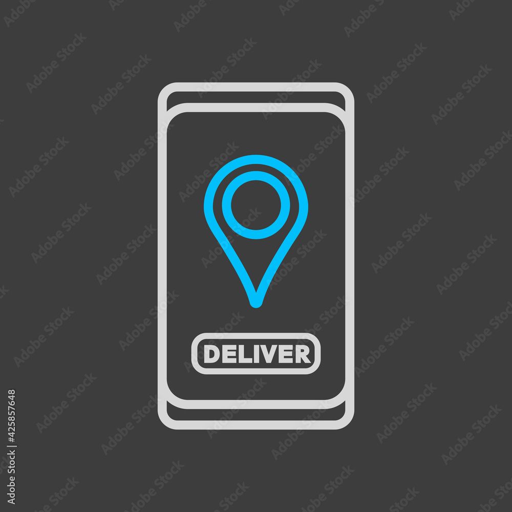Fast food delivery service vector flat icon Fast food delivery service vector flat icon