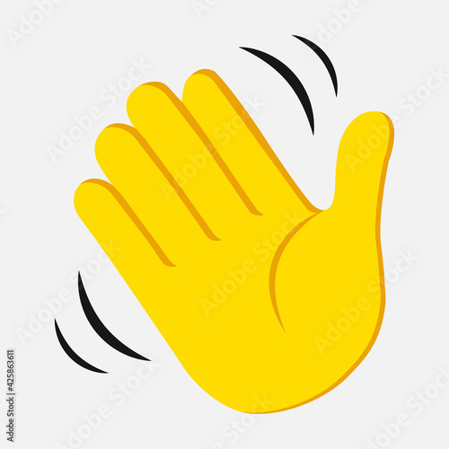 Hand icon for invite in Clubhouse social network. Clubhouse invite symbol isolated on white background. Vector EPS 10. Vector illustration