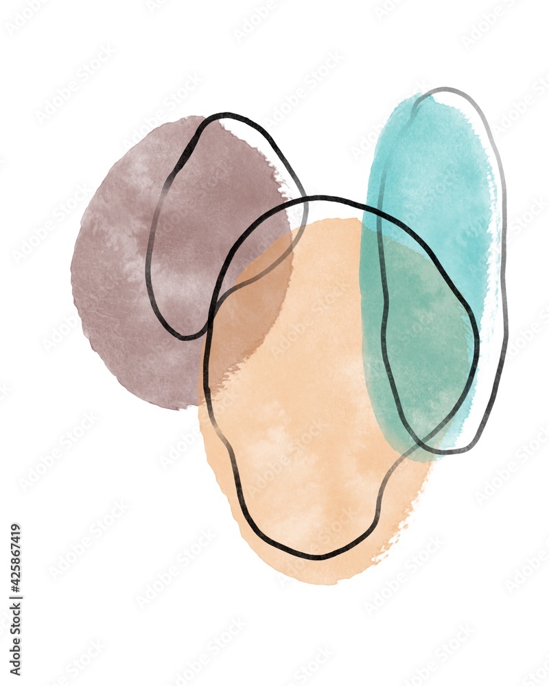 Creative minimalist hand painted illustrations Creative minimalist hand painted illustrations