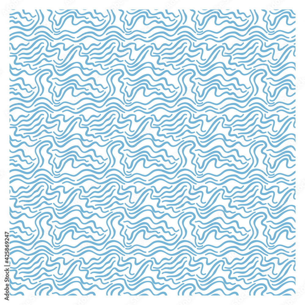 Seamless pattern with blue waves. Repeating texture. Figure for textiles. Seamless pattern with blue waves. Repeating texture. Figure for textiles.