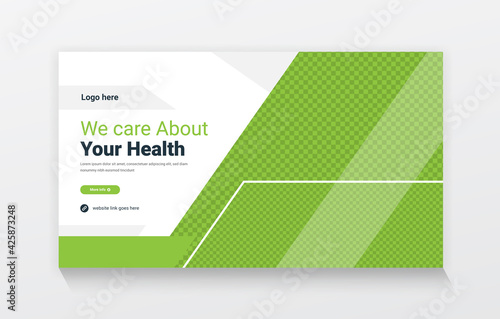 Medical healthcare YouTube thumbnail and web banner template 