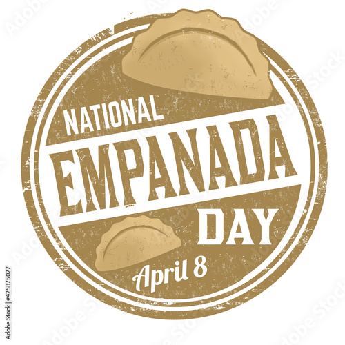 National empanada day  grunge rubber stamp