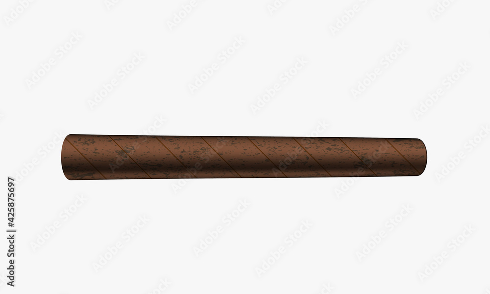 Cigar Vector Illustration Isolated on White Cigar Vector Illustration Isolated on White