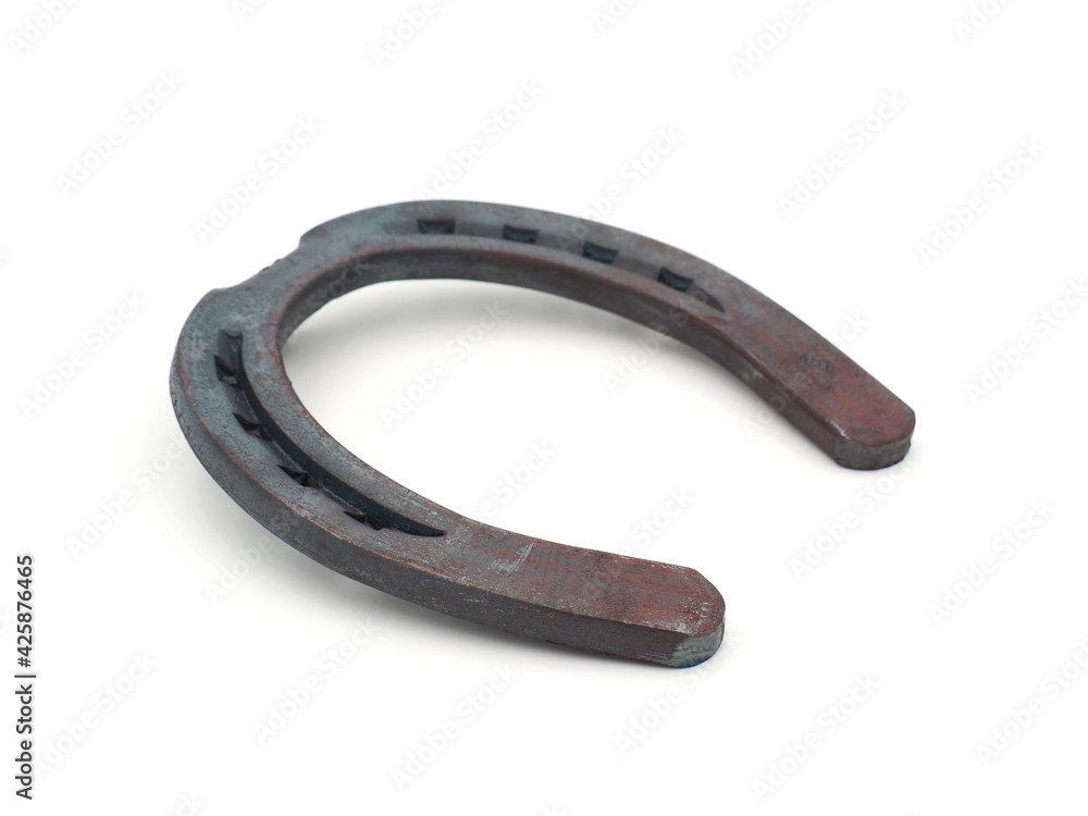 Lucky metal horseshoe isolated on white background Lucky metal horseshoe isolated on white background