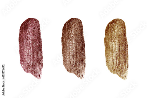 gold, bronze and pink glitter strokes