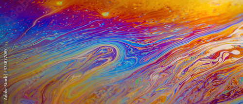 background colorful pattern on the surface of the soap bubble