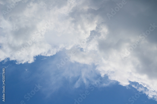 Fototapeta Naklejka Na Ścianę i Meble -  Lovely white summer clouds on blue sky