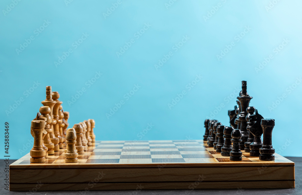 Knights on a chessboard. Business, strategy