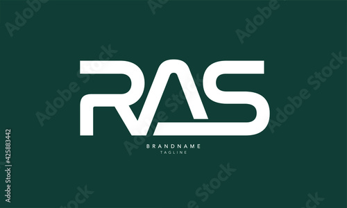 Alphabet letters Initials Monogram logo RAS, RA, AS photo